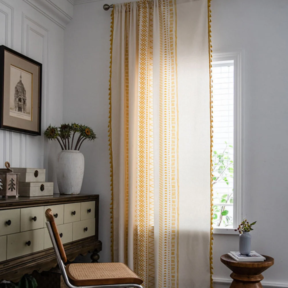 Solstice Loom Artisan Tassel Curtain - Image 4