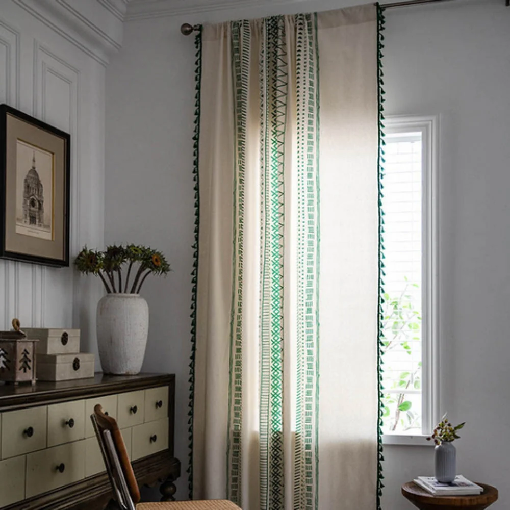 Solstice Loom Artisan Tassel Curtain - Image 5