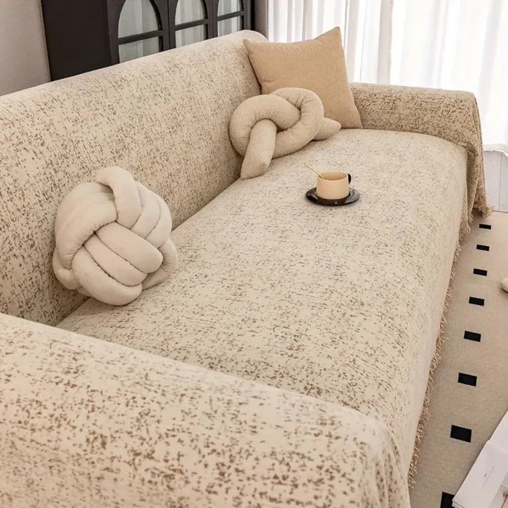 Speckled Pattern Chenille Sofa Cover - Image 4