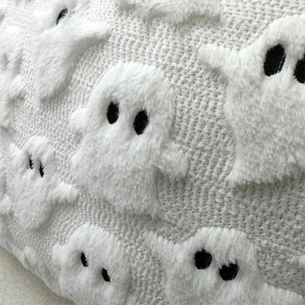 Spooky Ghost Plush Halloween Cushion Cover - Image 9