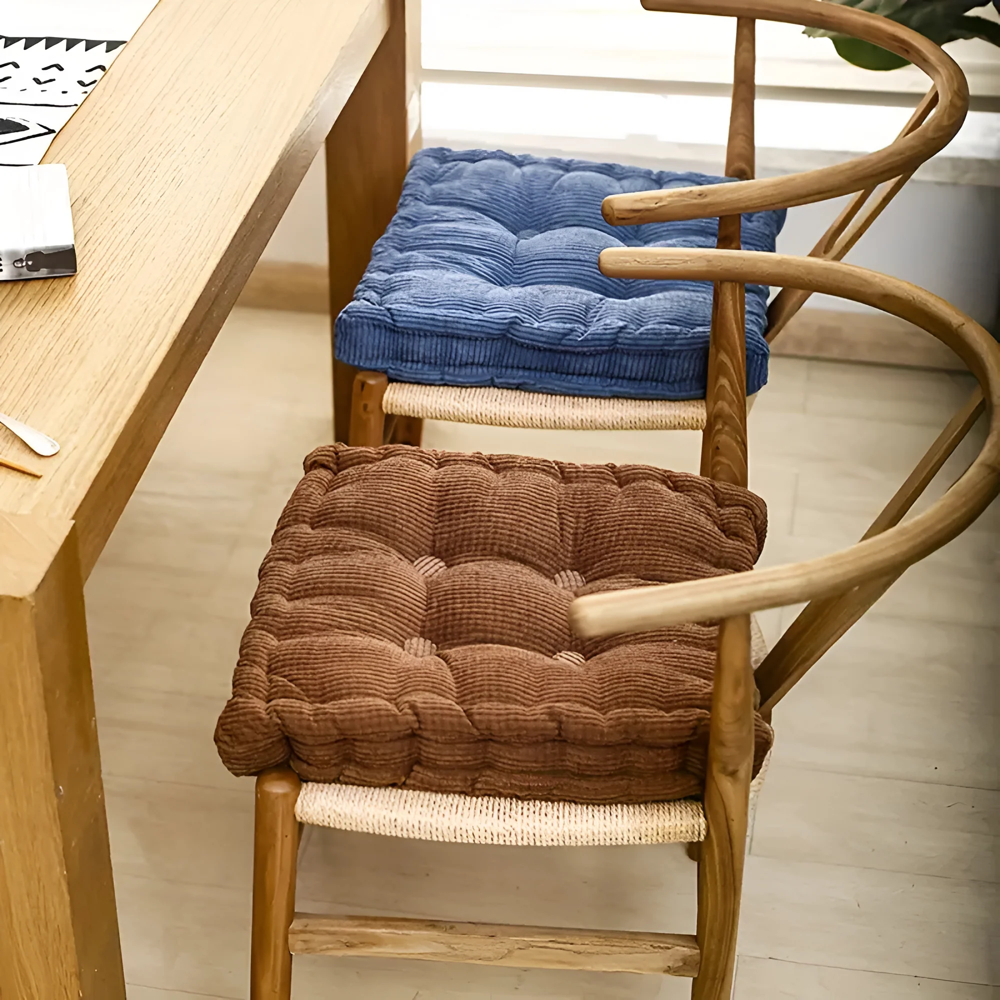 Stackable Corduroy Chair Cushions - Image 17