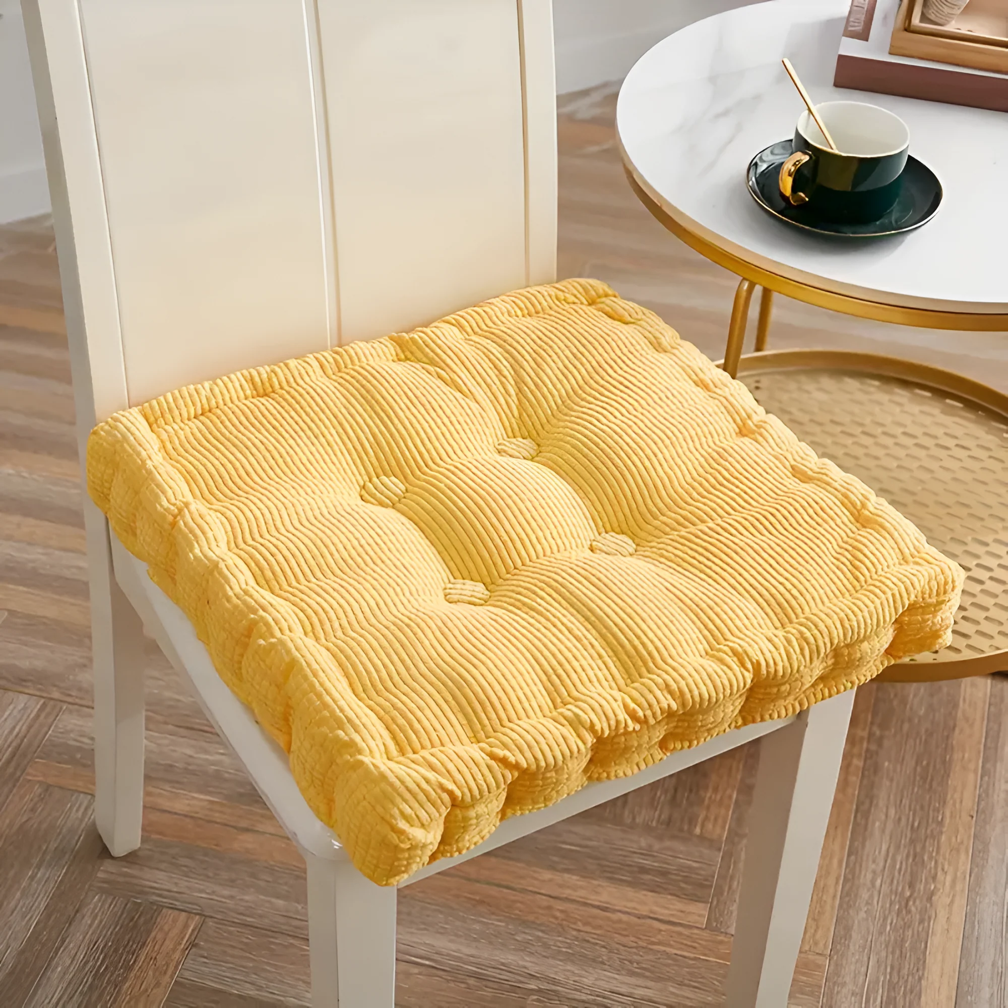 Stackable Corduroy Chair Cushions - Image 3