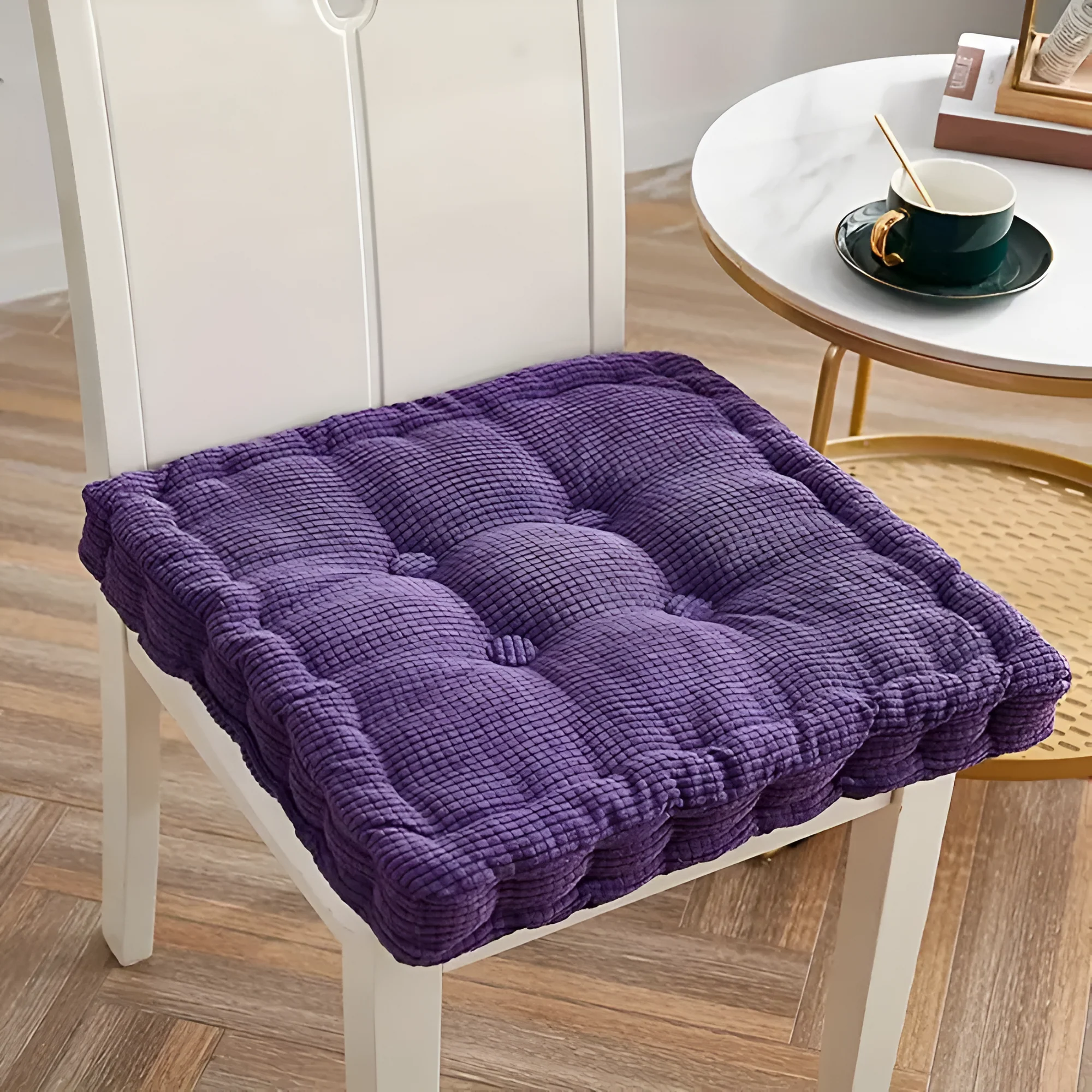 Stackable Corduroy Chair Cushions - Image 5