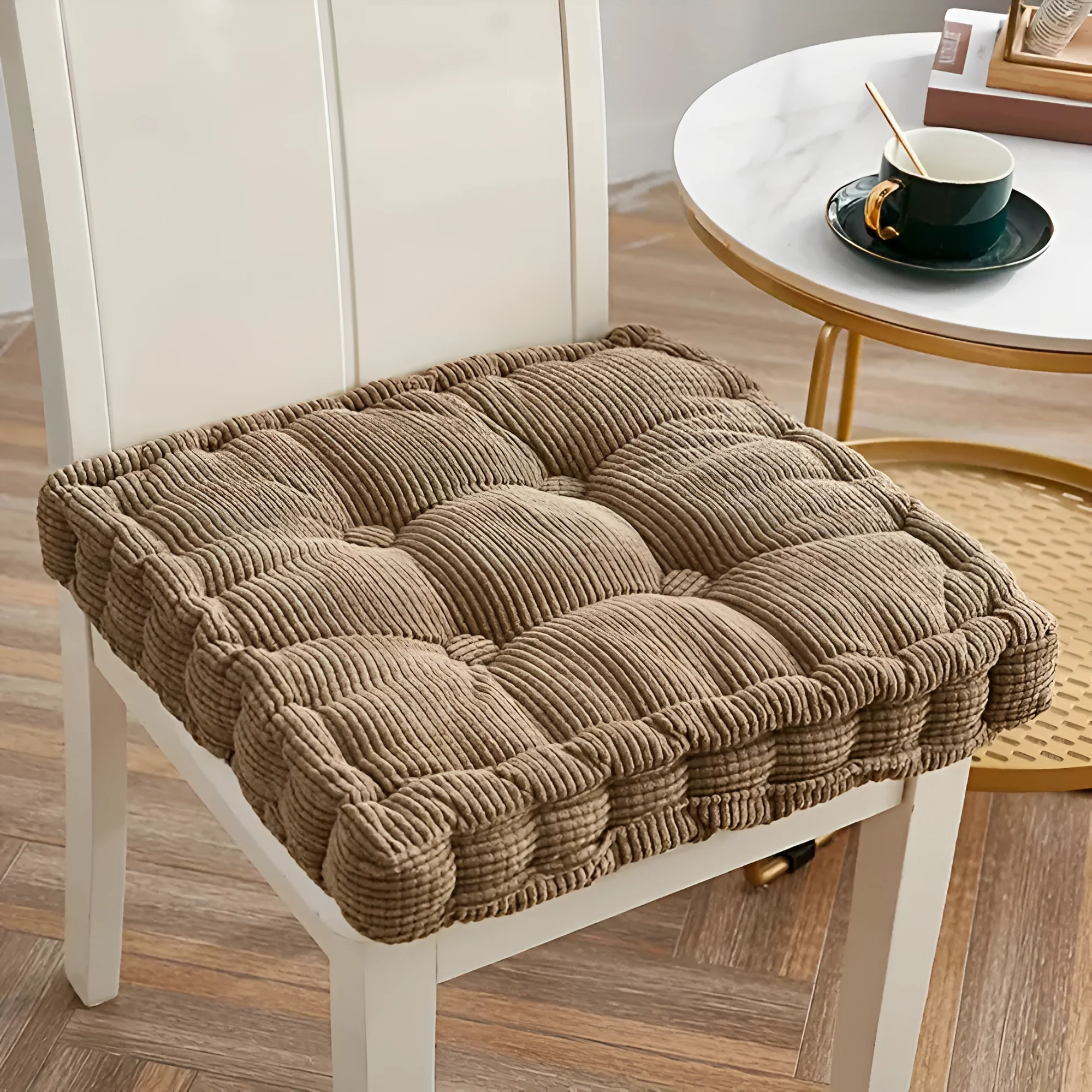 Stackable Corduroy Chair Cushions - Image 9