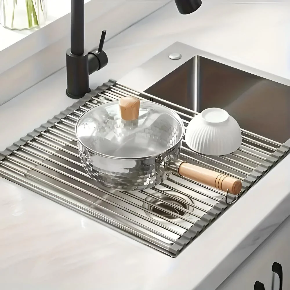 Stainless Steel Dish Drying Rolling Rack - Image 6