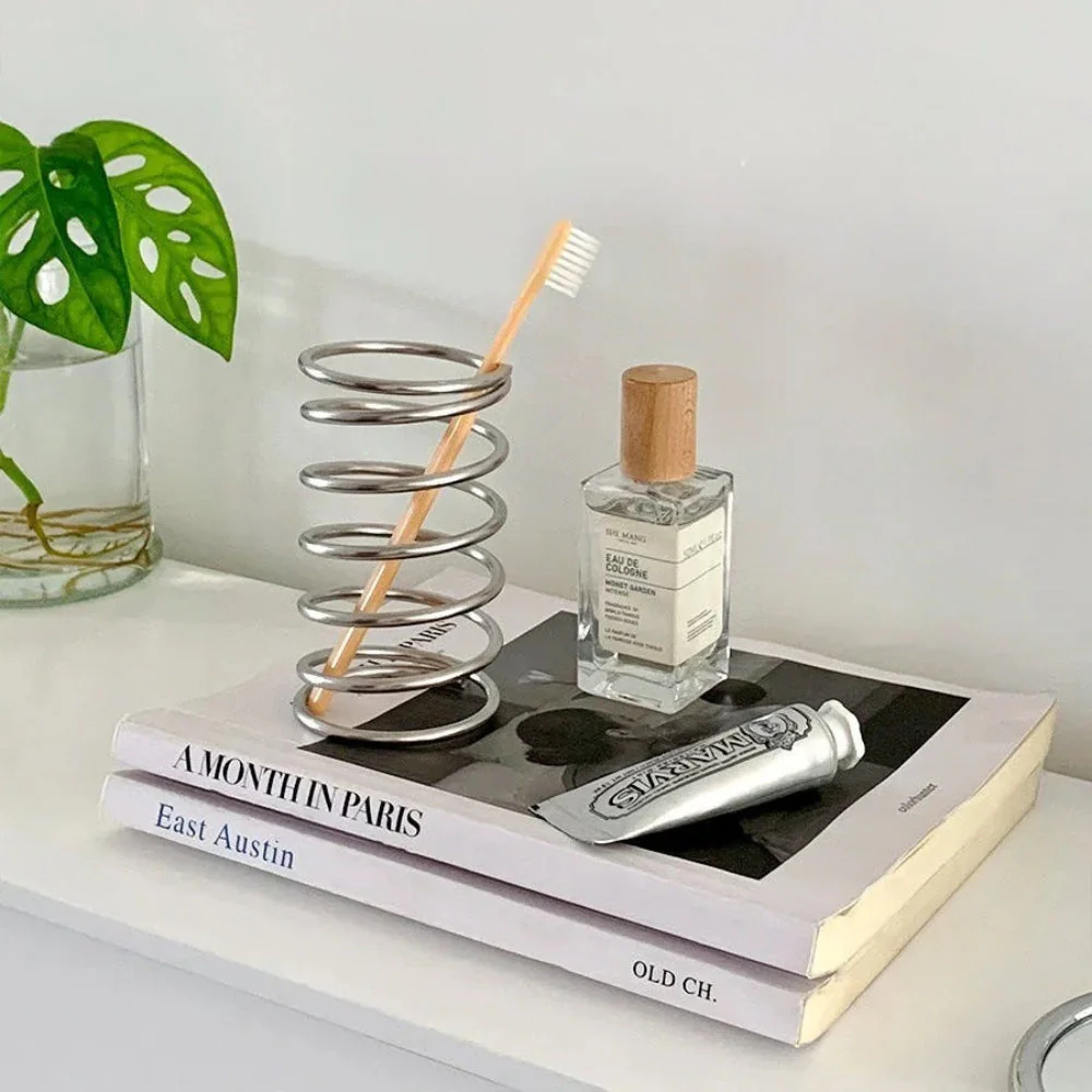 Stainless Steel Spiral Toothbrush Holder - Image 9