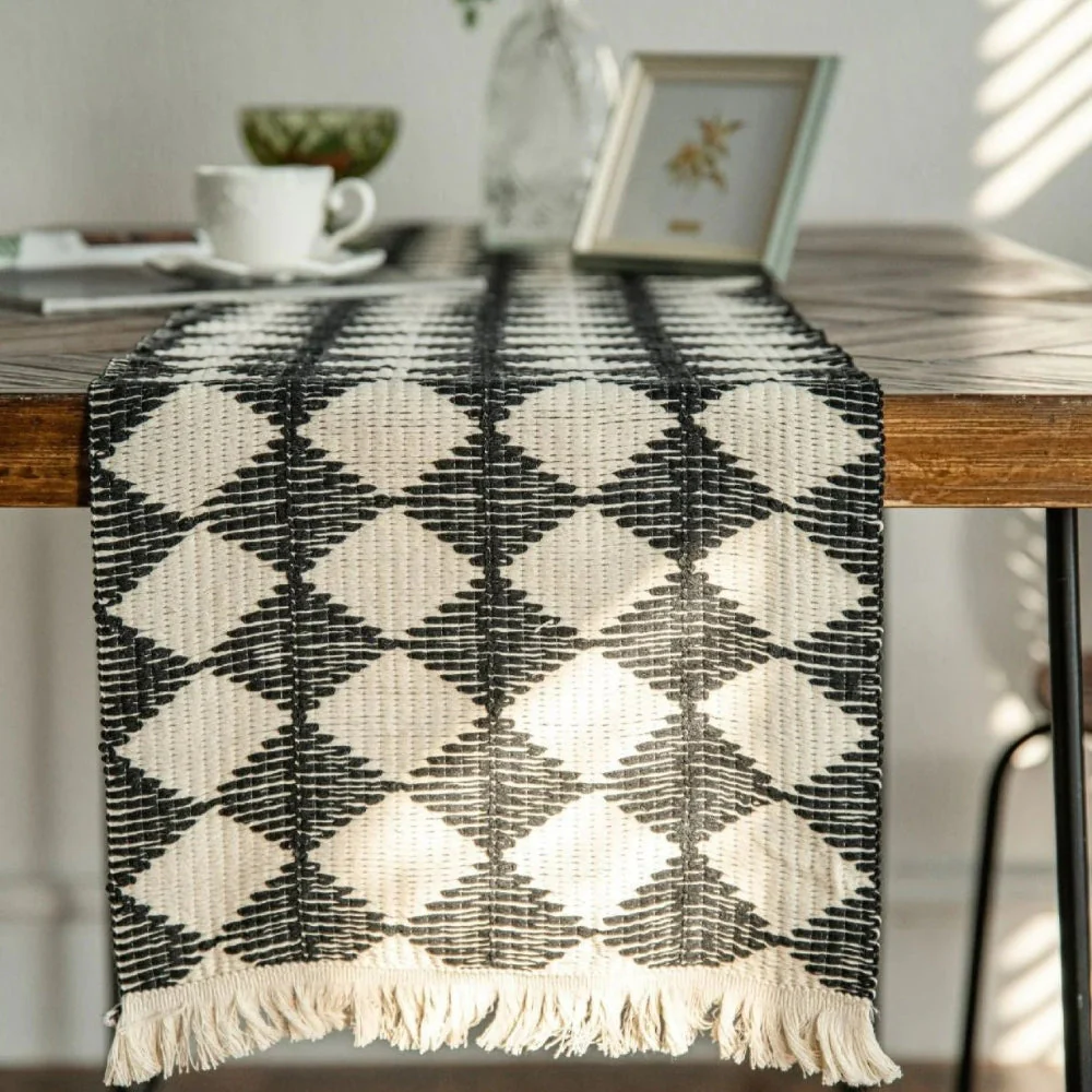 Stitching Tassel Diamond Table Runner - Image 3