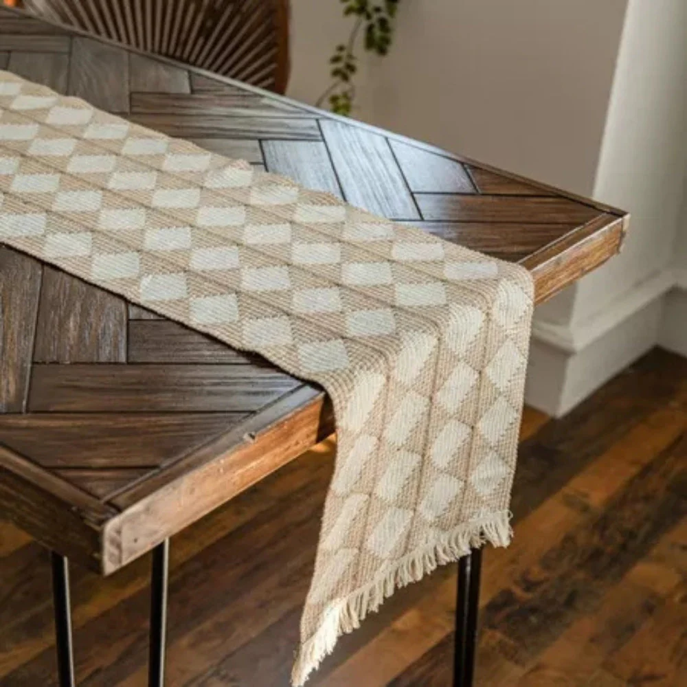 Stitching Tassel Diamond Table Runner - Image 6