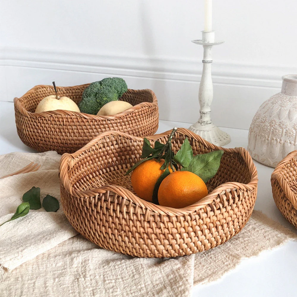 Stylish Handwoven Rattan Basket - Image 3