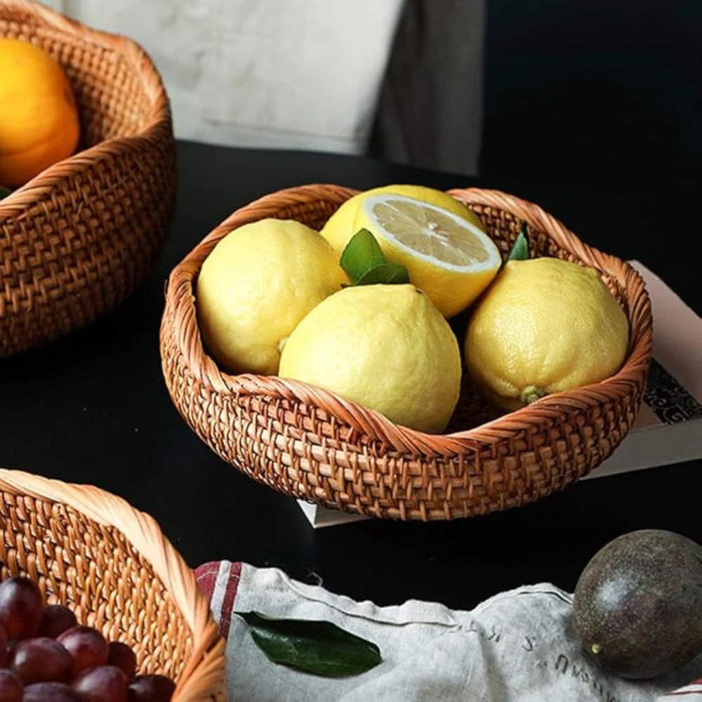 Stylish Handwoven Rattan Basket - Image 4
