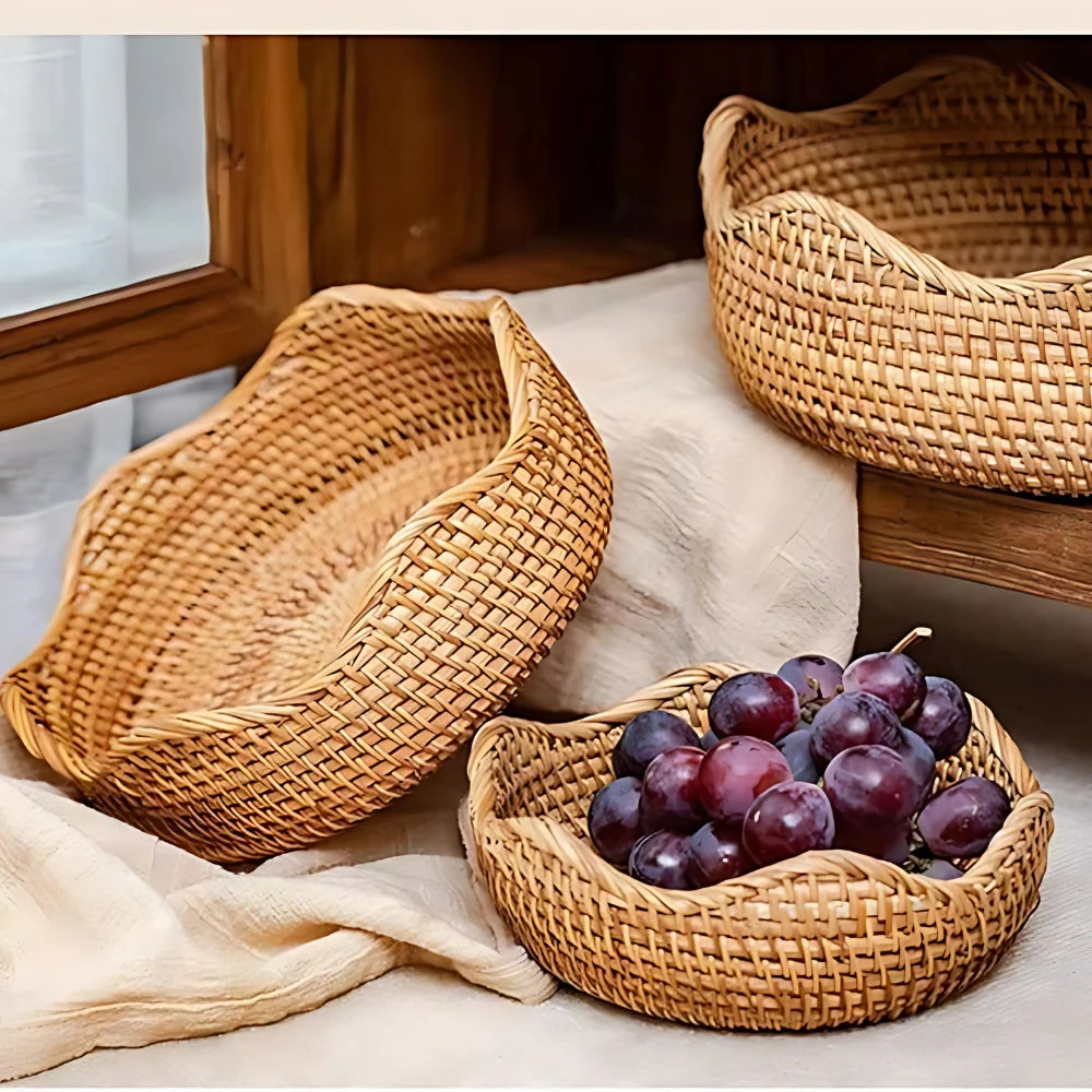 Stylish Handwoven Rattan Basket - Image 8