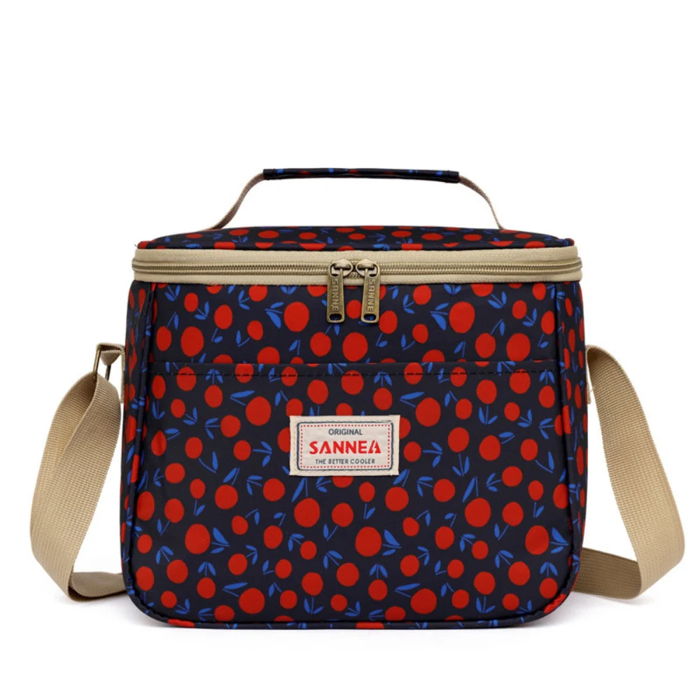 Stylish Retro Floral Insulated Picnic Lunch Bag - Image 11
