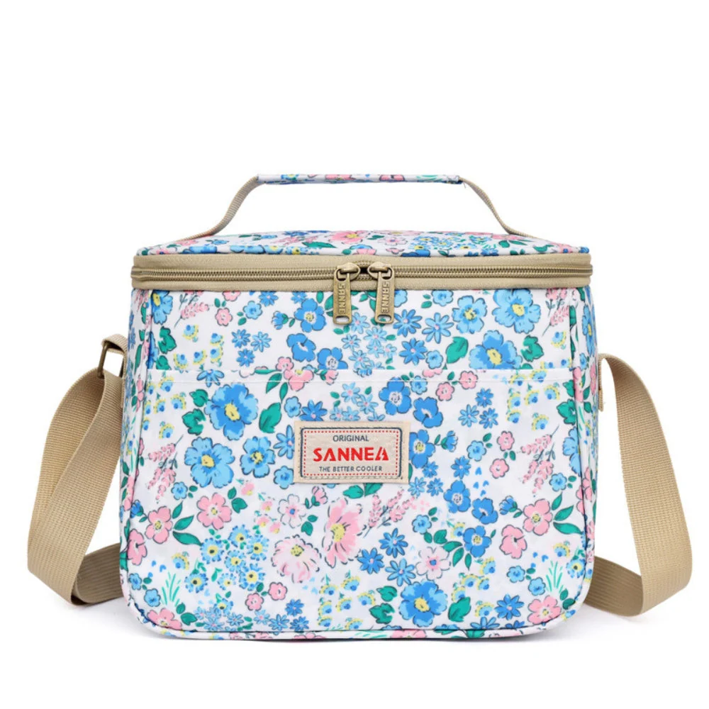 Stylish Retro Floral Insulated Picnic Lunch Bag - Image 6