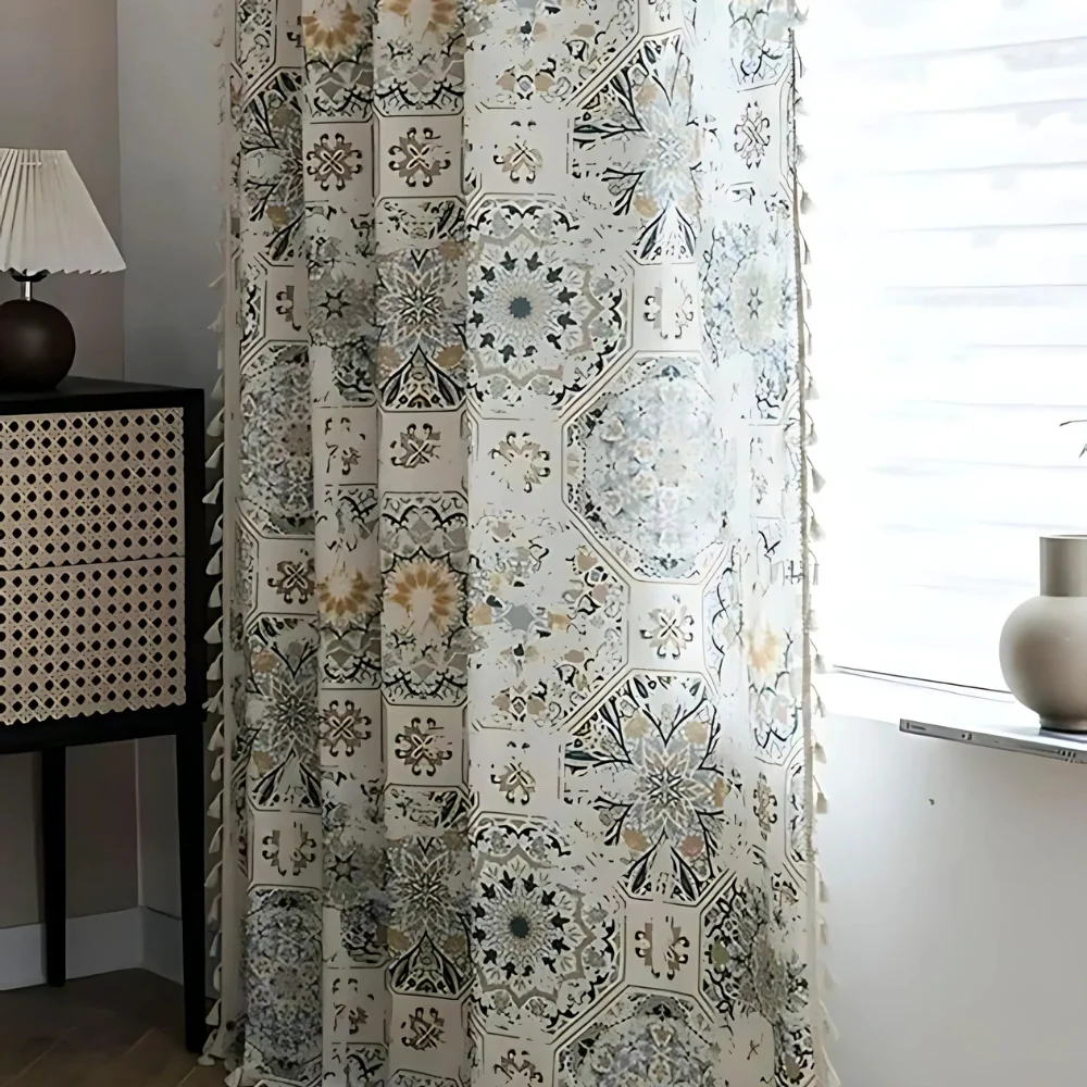 Botanical Bliss Tassel Curtain - Image 5