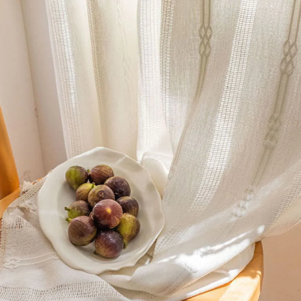 Sunlit Stripes Sheer Tassel Curtain - Image 8