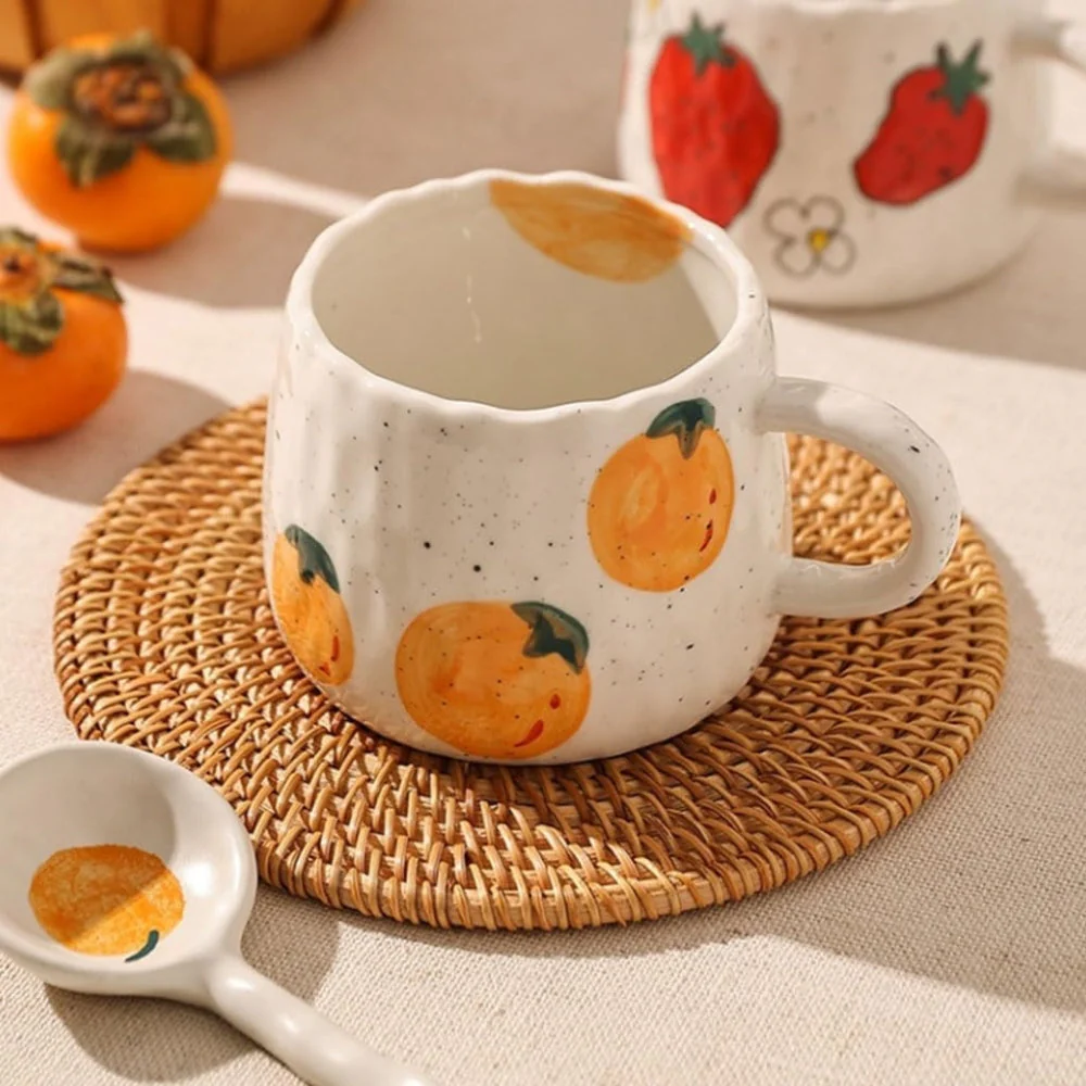 Sunny Fruit Ceramic Coffee Mug Collection - Image 2