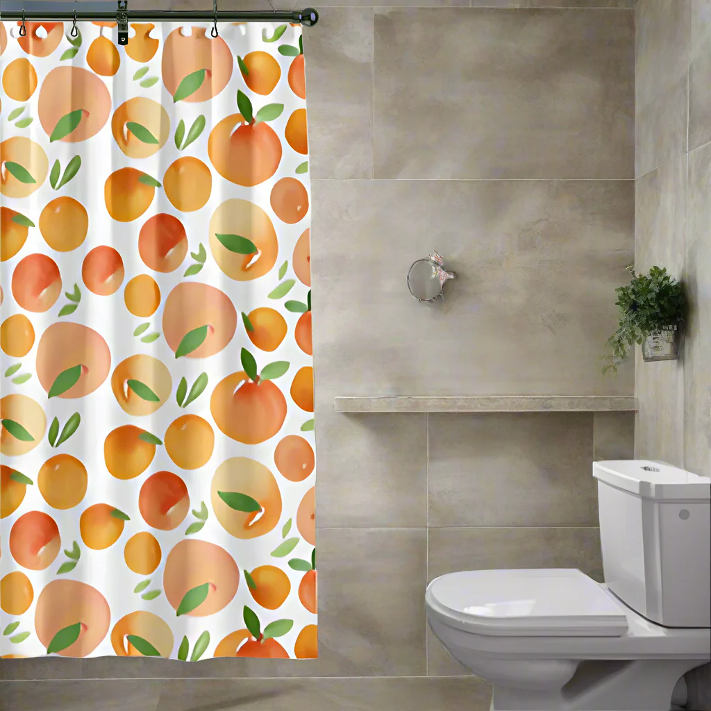 Sunny Oranges Bath Curtain - Image 3