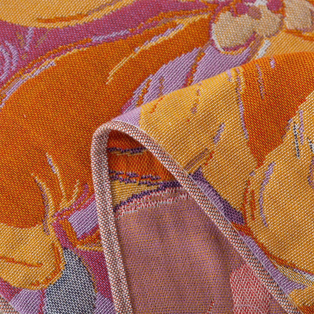 Sunset Bloom Cotton Gauze Bath Towel - Image 2
