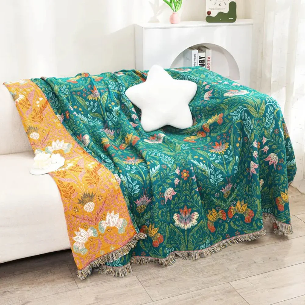 Sunset Forest Cotton Blanket - Image 2