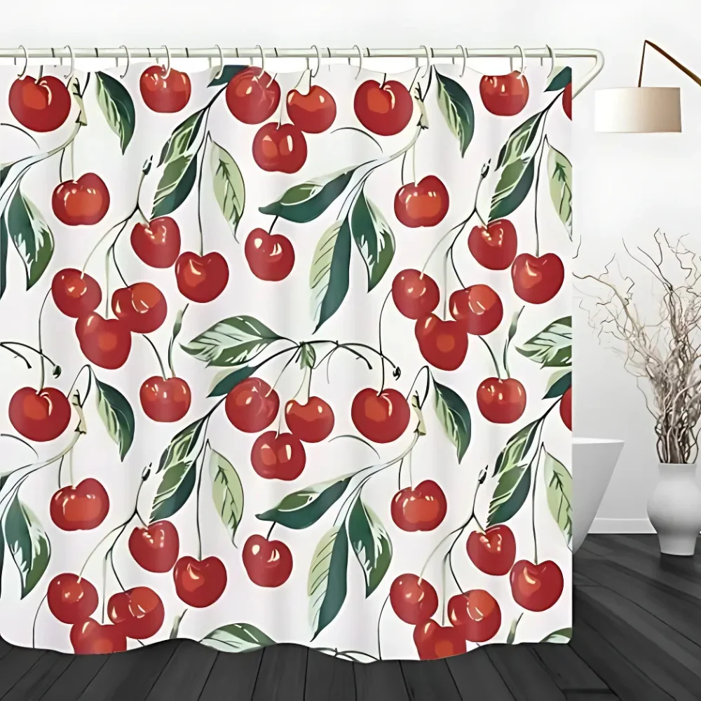 Sweet Cherry Delight Shower Curtain - Image 3