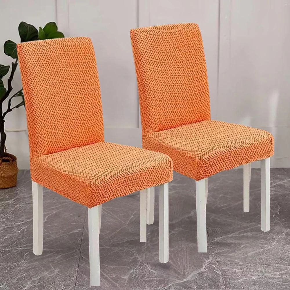 Sylva Jacquard Velvet Stretch Dining Chair Cover - Image 4