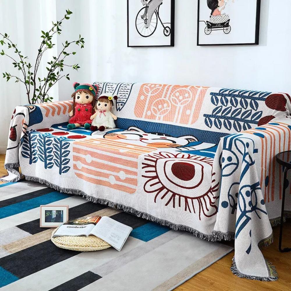 Tassel Tide All-Season Sofa Cover - Image 7