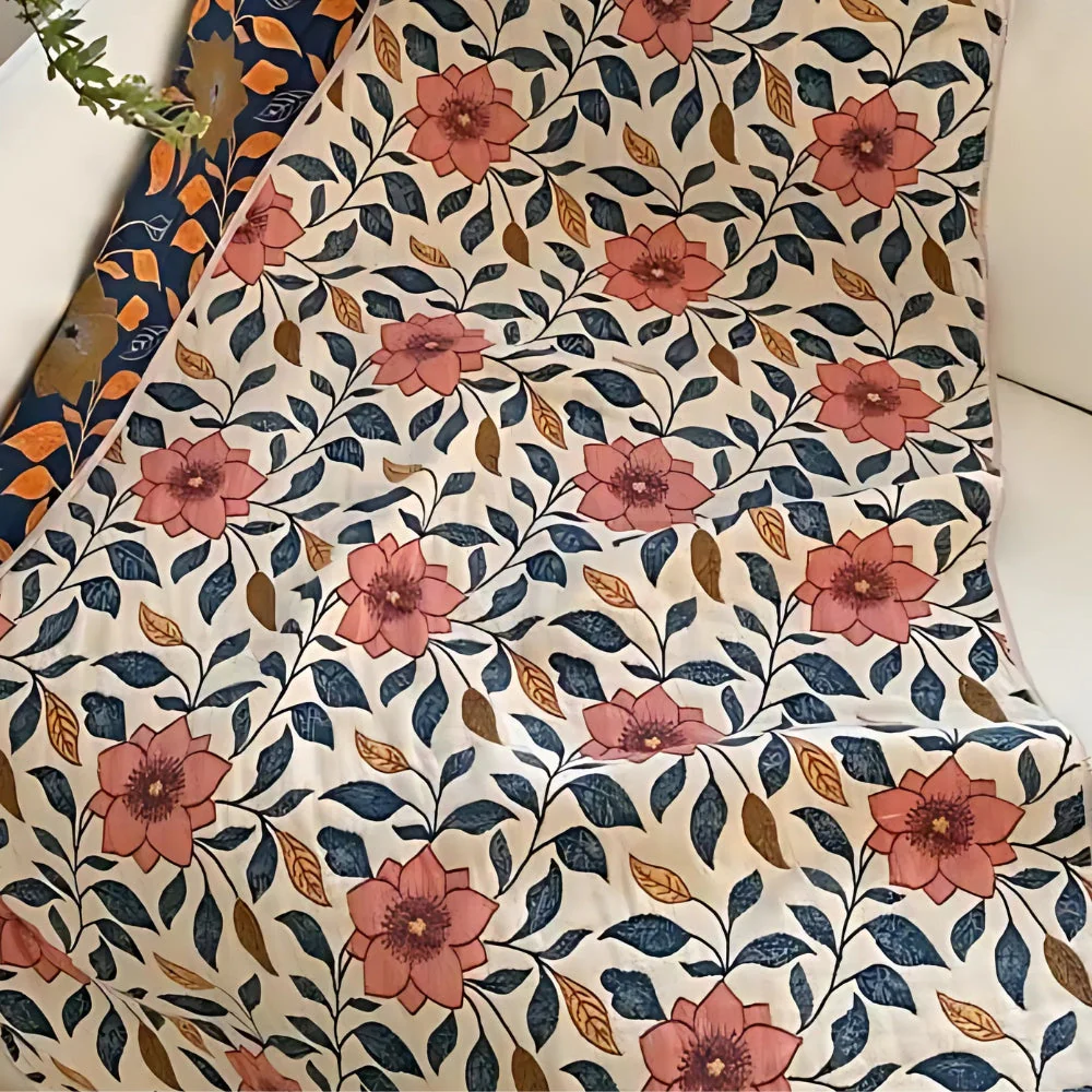 Tavira Floral Leaf Cotton Bath Towel - Image 3