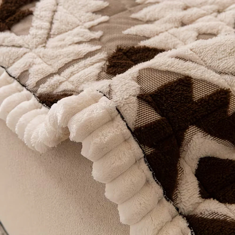 Thick Winter Quilted Plush Couch Cover - Image 10