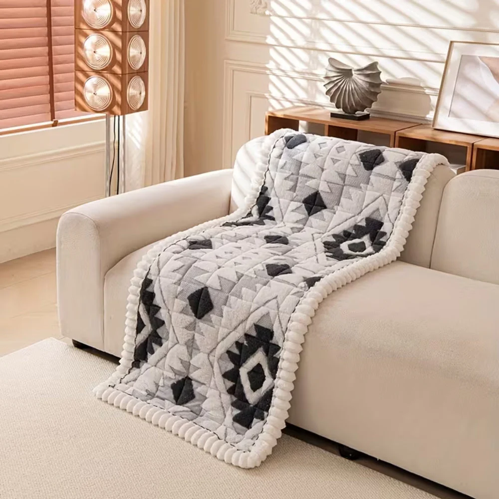 Thick Winter Quilted Plush Couch Cover - Image 7