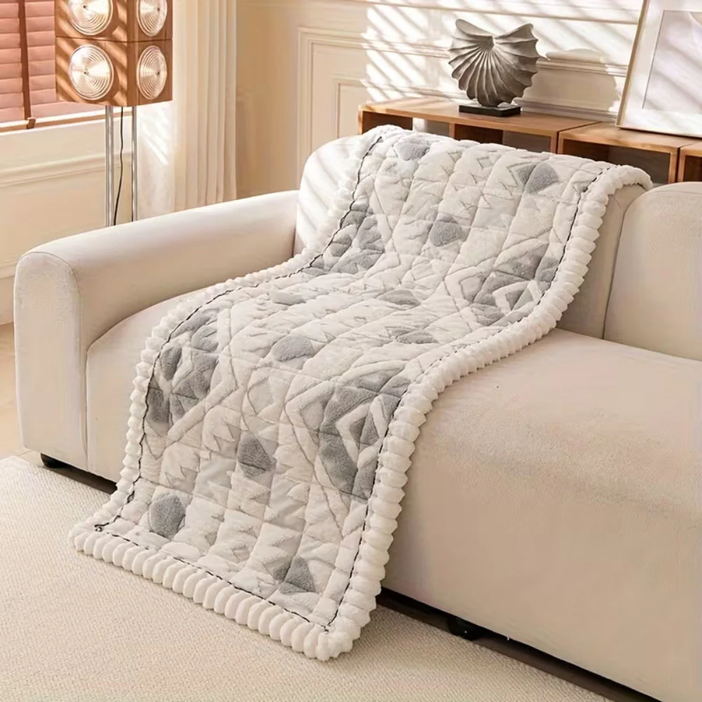 Thick Winter Quilted Plush Couch Cover - Image 9