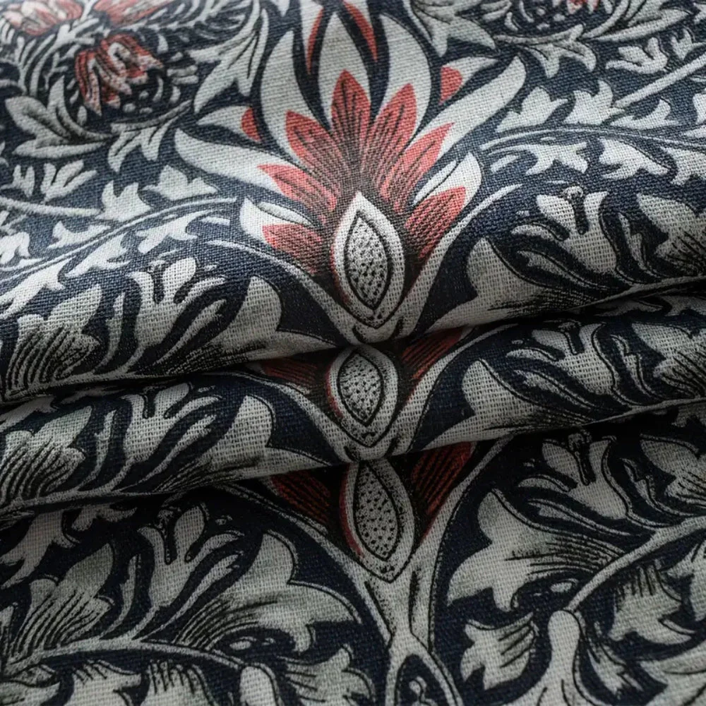 Thistle Ebonleaf Floral Tapestry Curtain - Image 2