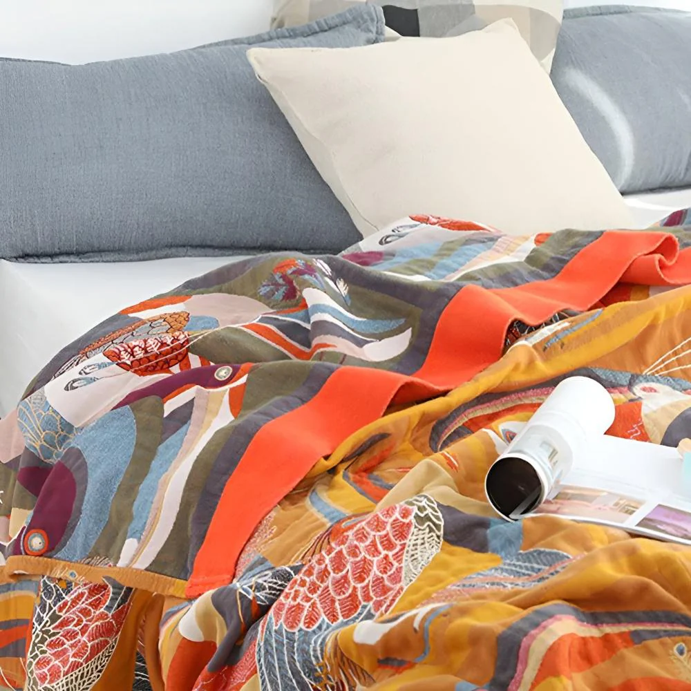 Toucan Bird Cotton Throw - Image 4