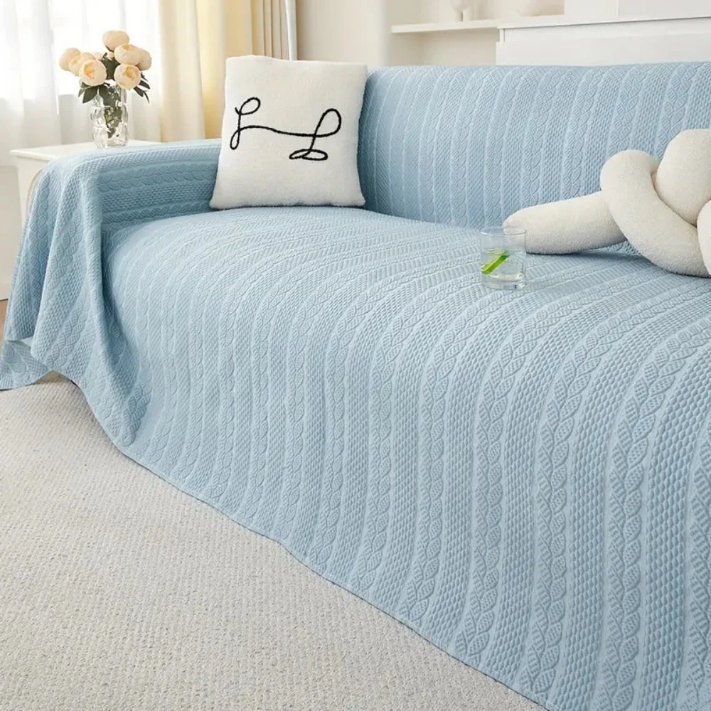 Tranquil Plush Leaf Sofa Cover - Image 5