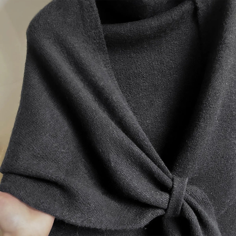 Triangle Soft Poncho Shawl Cape - Image 2
