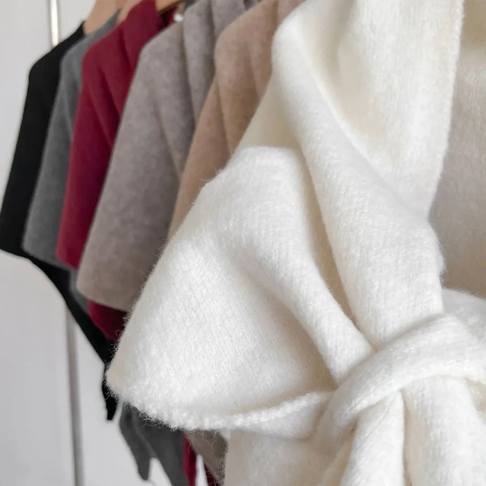 Triangle Soft Poncho Shawl Cape - Image 5