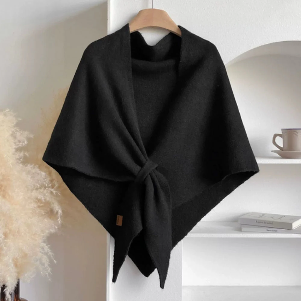 Triangle Soft Poncho Shawl Cape - Image 6
