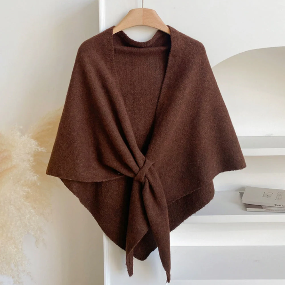 Triangle Soft Poncho Shawl Cape - Image 8