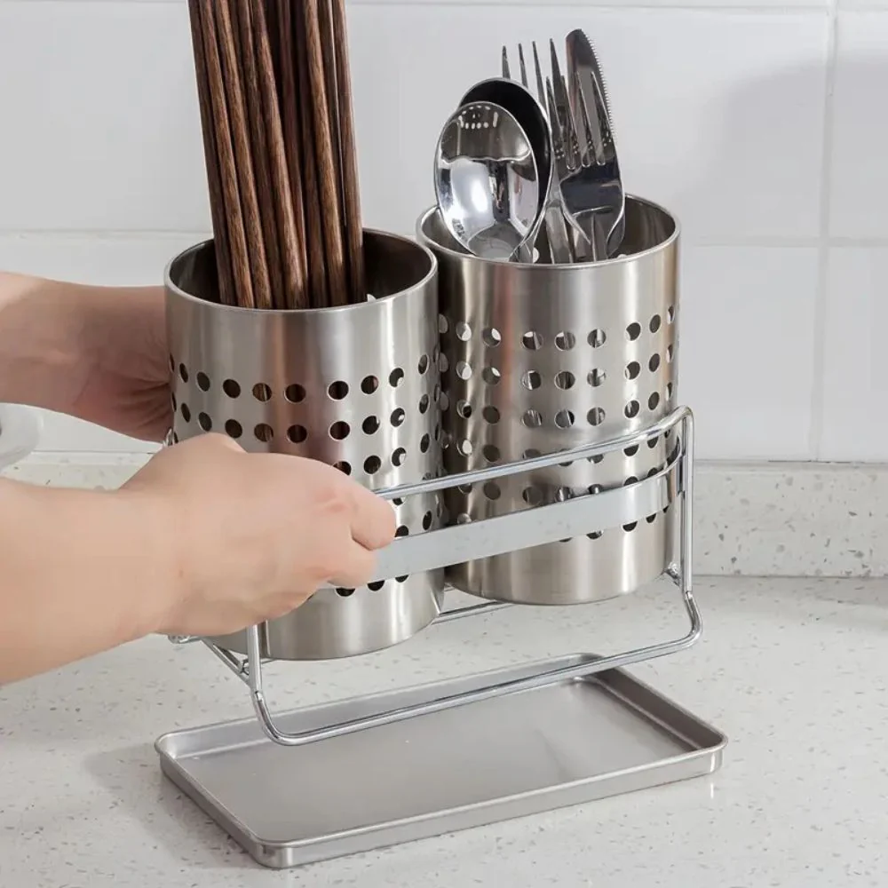 Trivent Stainless Kitchen Cutlery Organizer - Image 8