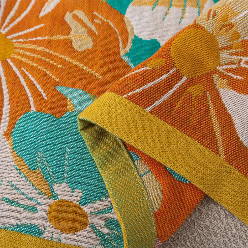 Tropical Bloom Cotton Gauze Bath Towel - Image 2