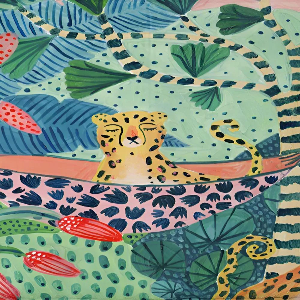 Tropical Cheetah Shower Curtain - Image 4