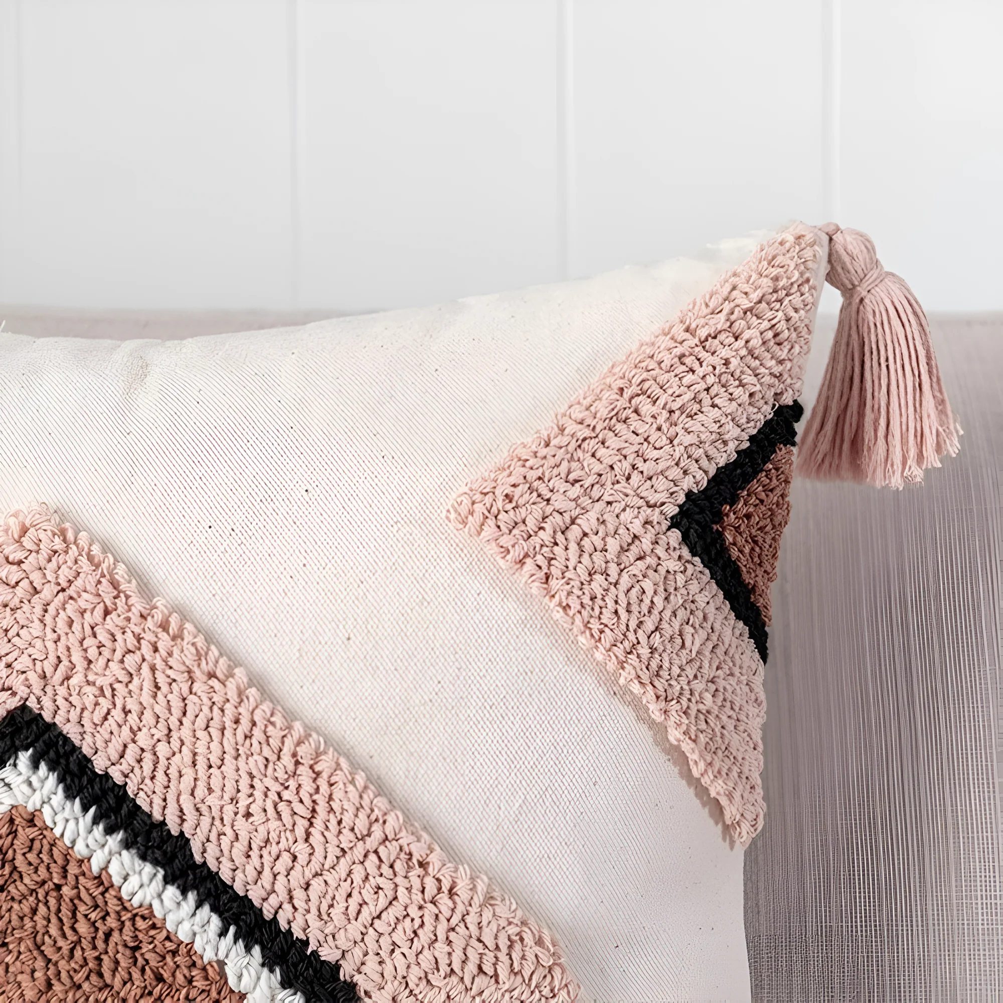 Tufted Embroidered Boho Cushion Cover - Image 13