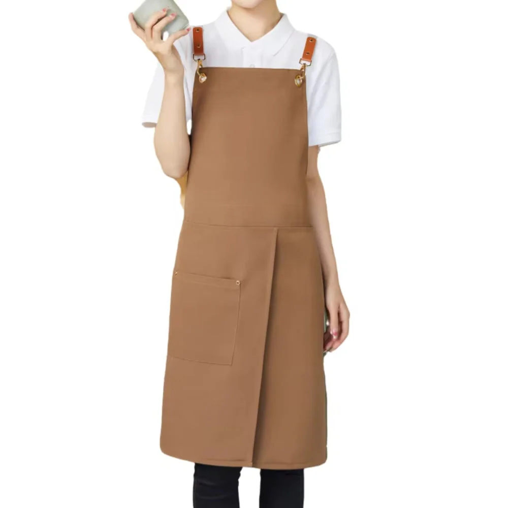Unisex Split Skirt Apron with Pockets - Image 12