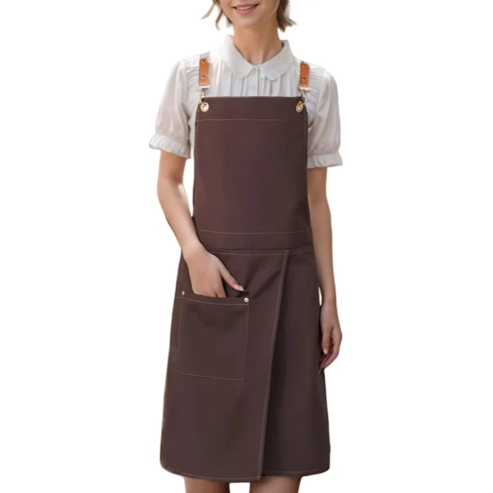 Unisex Split Skirt Apron with Pockets - Image 2
