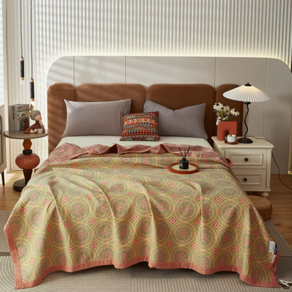 Velina Reversible Cotton Summer Blanket - Image 2