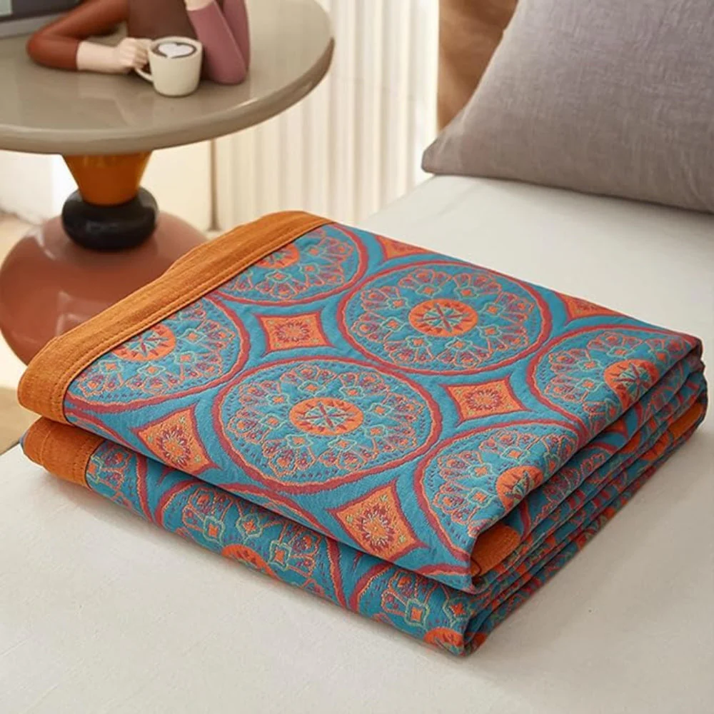 Velina Reversible Cotton Summer Blanket - Image 3