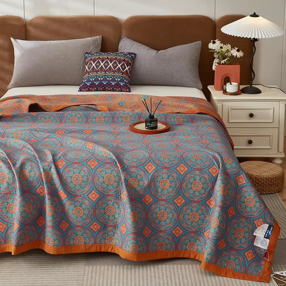 Velina Reversible Cotton Summer Blanket - Image 5
