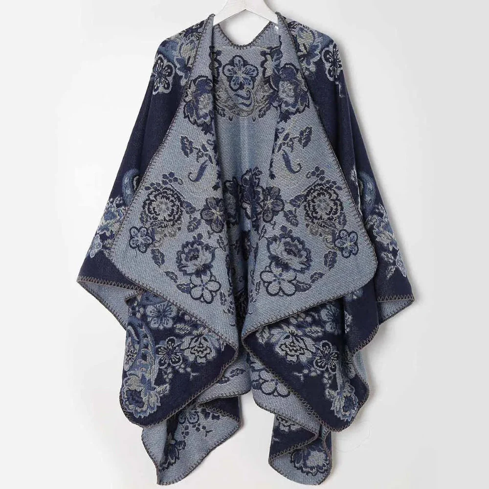 Velouria Vintage Acrylic Poncho - Image 4