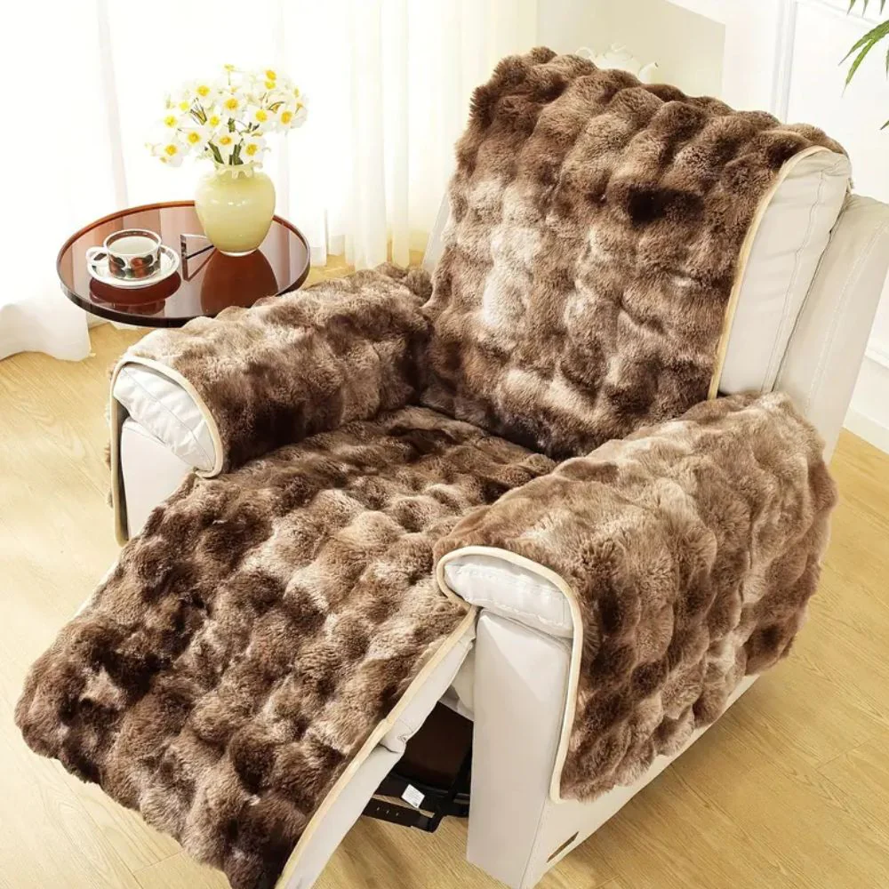 Velvet Plush Recliner Sofa Cover - Image 6