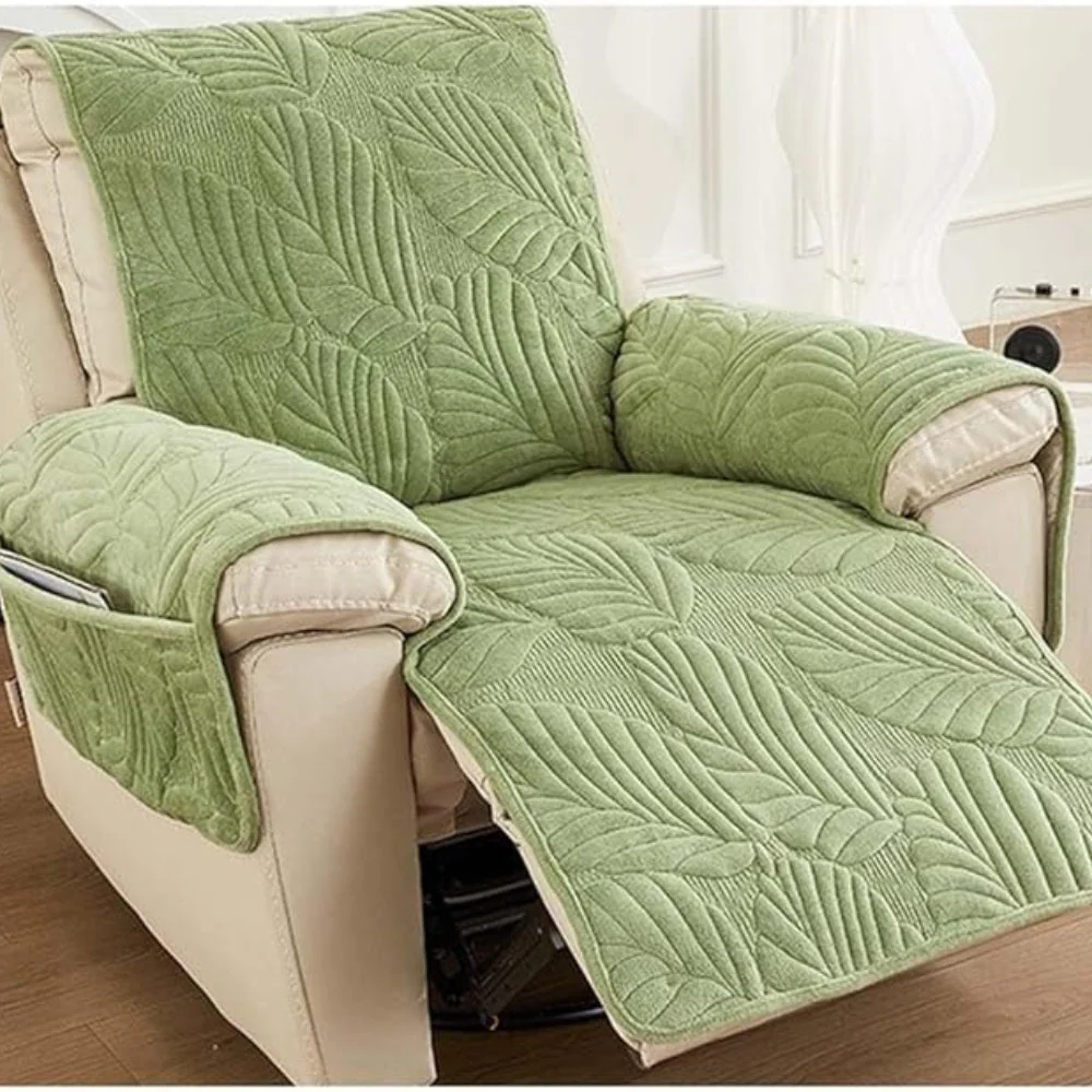 Verdant Leaf Pattern Recliner Cover - Image 6