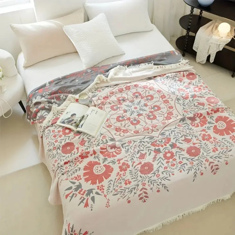 Versailles-Inspired Reversible Floral Blanket - Image 2